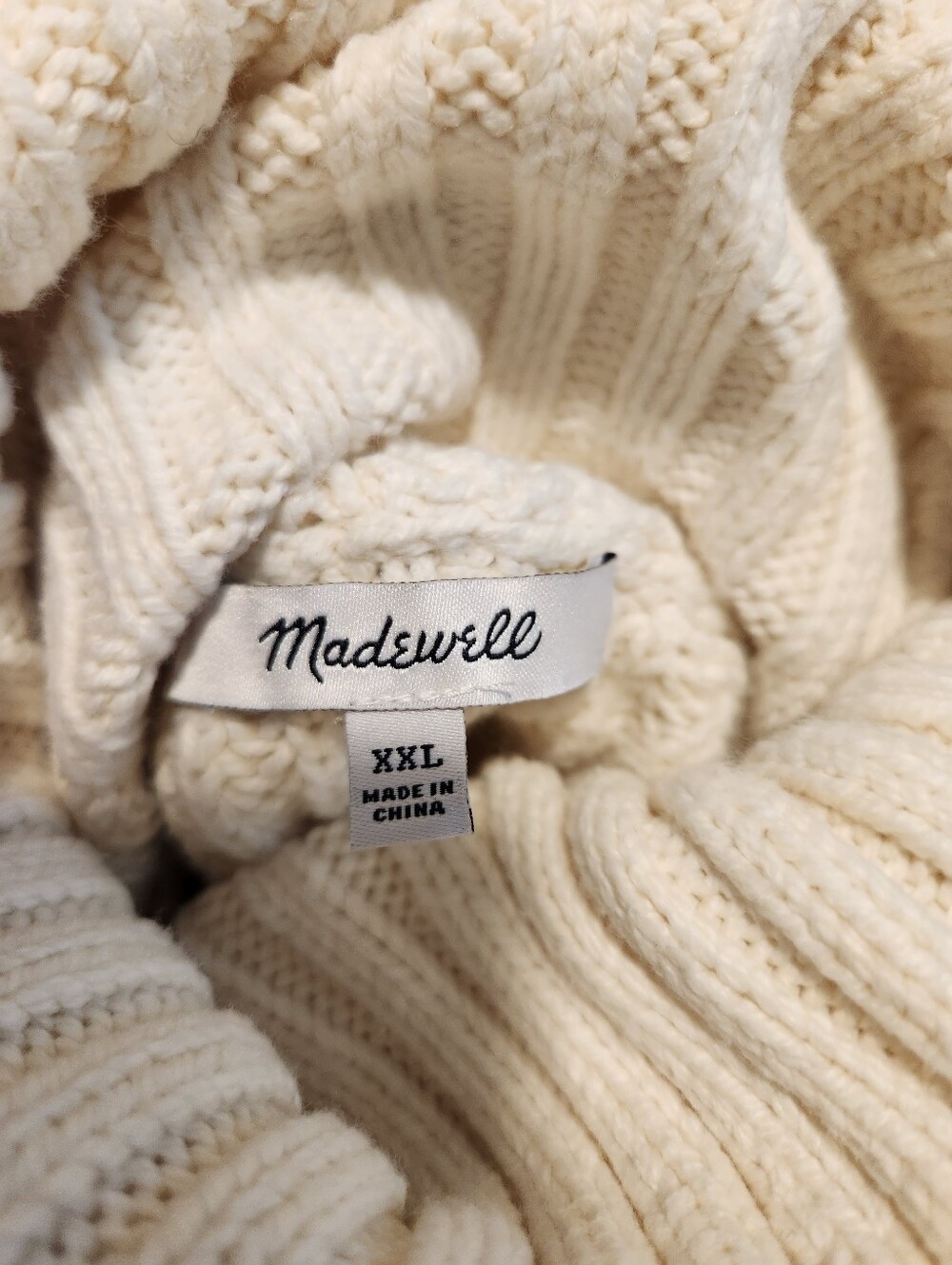 Madewell Wide Rib Turtleneck Sweater Size XXL - Picture 4 of 7